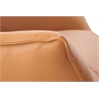 ACME Zusa Leather Upholstered Tufted Accent Chair and Ottoman in Tan