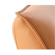 ACME Zusa Leather Upholstered Tufted Accent Chair and Ottoman in Tan