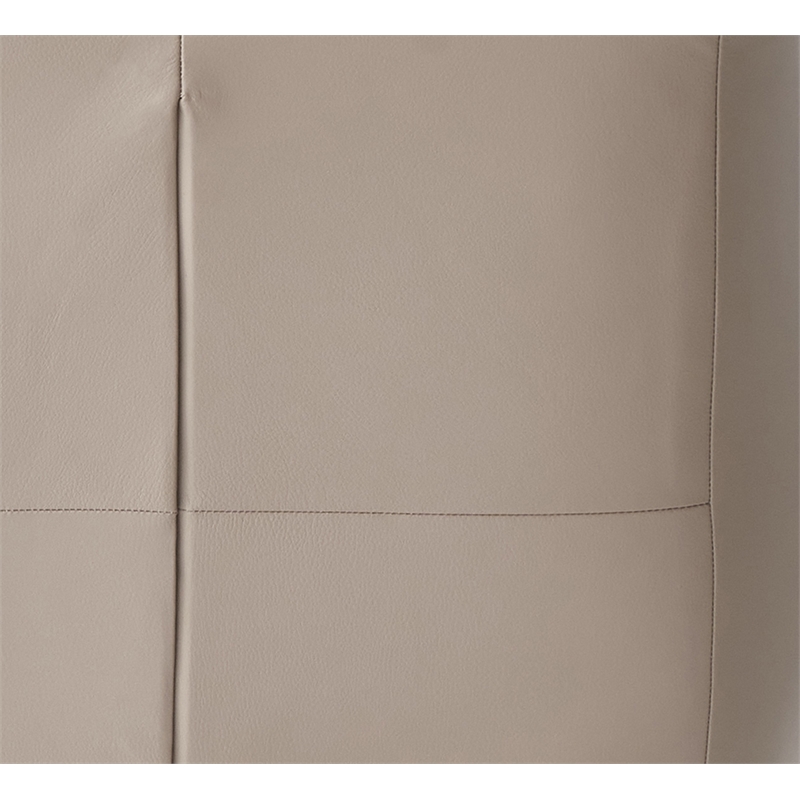 ACME Furniture Zusa Upholstered Leather Accent Chair and Ottoman in Khaki