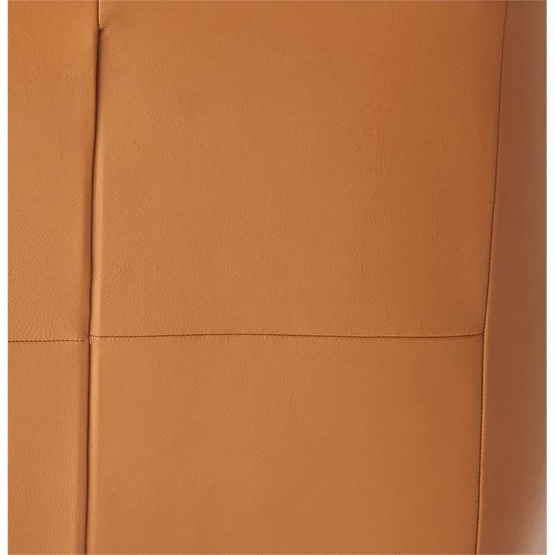 ACME Furniture Jabel Upholstered Leather Accent Chair and Ottoman in Tan