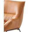 ACME Furniture Jabel Upholstered Leather Accent Chair and Ottoman in Tan