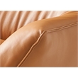 ACME Furniture Jabel Upholstered Leather Accent Chair and Ottoman in Tan
