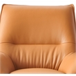ACME Furniture Jabel Upholstered Leather Accent Chair and Ottoman in Tan
