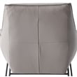 ACME Furniture Jabel Upholstered Leather Accent Chair and Ottoman in Khaki