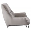 ACME Furniture Jabel Upholstered Leather Accent Chair and Ottoman in Khaki