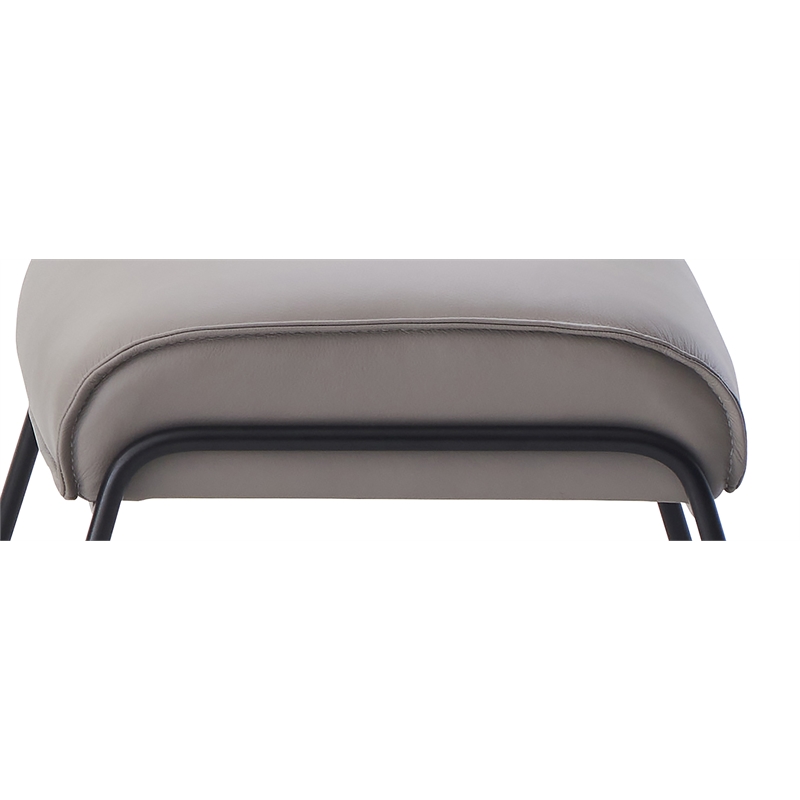 ACME Furniture Jabel Upholstered Leather Accent Chair and Ottoman in Khaki