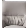ACME Furniture Jabel Upholstered Leather Accent Chair and Ottoman in Khaki