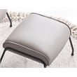 ACME Furniture Jabel Upholstered Leather Accent Chair and Ottoman in Khaki