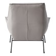 ACME Furniture Jabel Upholstered Leather Accent Chair and Ottoman in Khaki