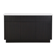 ACME Furniture Jaramillo 3-Door Wood Server with Marble Top in White/Black