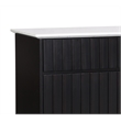 ACME Furniture Jaramillo 3-Door Wood Server with Marble Top in White/Black