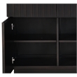 ACME Furniture Jaramillo 3-Door Wood Server with Marble Top in White/Black