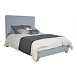 ACME Saree Contemporary Chenille Upholstered Bed in Light Teal and Gray