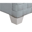 ACME Saree Contemporary Chenille Upholstered Bed in Light Teal and Gray