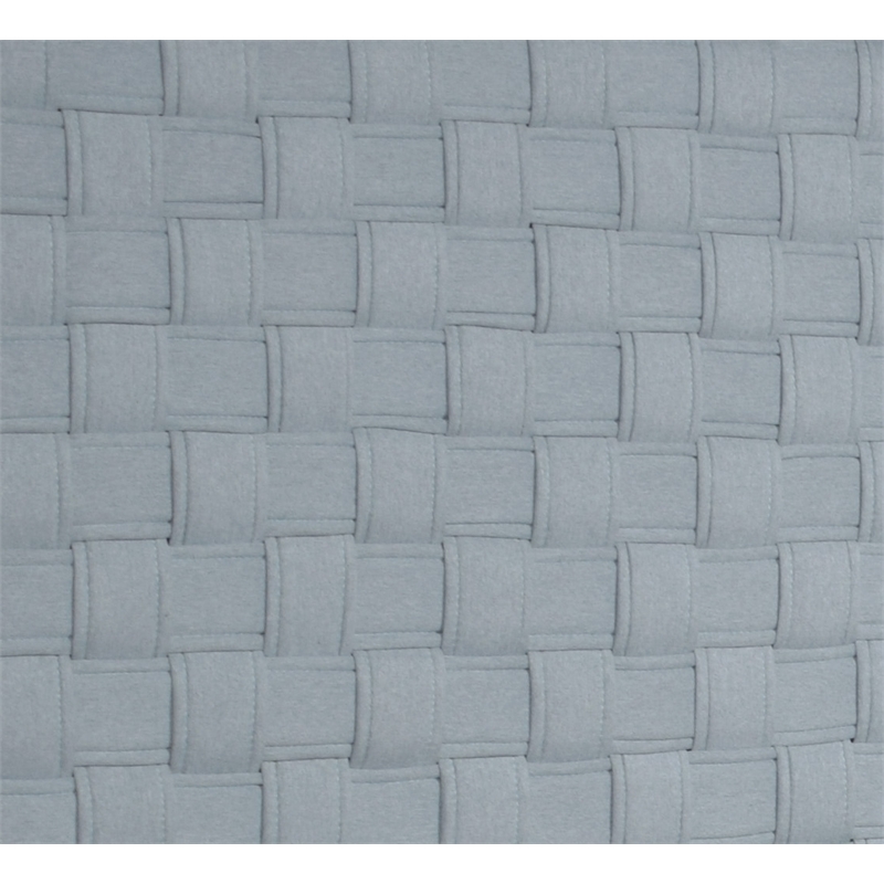 ACME Saree Contemporary Chenille Upholstered Bed in Light Teal and Gray