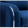 ACME Wenona Contemporary Velvet Upholstered Wood Frame Chair in Blue
