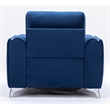 ACME Wenona Contemporary Velvet Upholstered Wood Frame Chair in Blue
