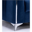 ACME Wenona Contemporary Velvet Upholstered Wood Frame Chair in Blue
