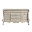 ACME Bently Wooden Frame 6 Drawers Dresser with 2 Doors in Champagne