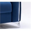 ACME Wenona Velvet Upholstered Wood Frame Contemporary Sofa in Blue