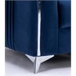 ACME Wenona Velvet Upholstered Wood Frame Contemporary Sofa in Blue