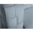 ACME Saree Chenille Upholstered Sofa in Light Teal and White