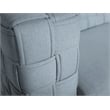 ACME Saree Chenille Upholstered Sofa in Light Teal and White