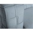 ACME Saree Chenille Upholstered Chair in Light Teal and White