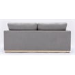 ACME Valin Contemporary Fabric Upholstered Squared Arm Sofa in Gray