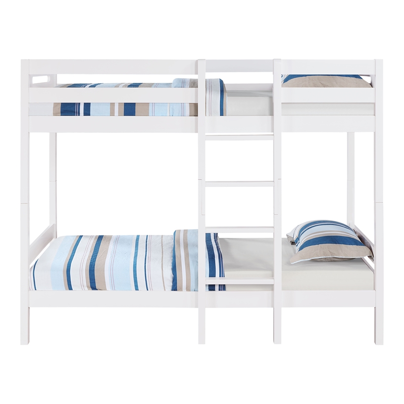 ACME Esin Transitional Pine Wood Teenager Twin Bunk Bed in White