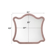 ACME Salonia Contemporary Velvet Upholstered/Wood Mirror in Pink