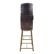 ACME Nilsa Transitional Aluminum/Tempered Glass Wine Cabinet in Bronze