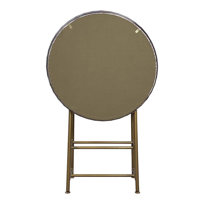 ACME Nilsa Transitional Aluminum/Tempered Glass Wine Cabinet in Bronze