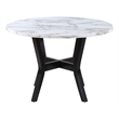 ACME Kusa 5-Piece Wood Dining Set with Engineering Stone Top in Gray and Black