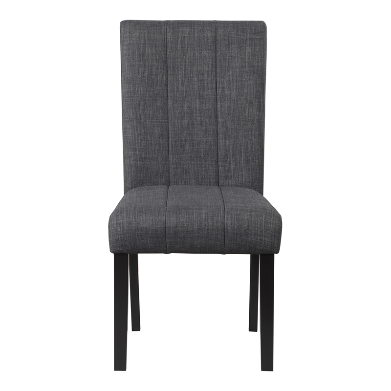 ACME Kusa 5-Piece Wood Dining Set with Engineering Stone Top in Gray and Black