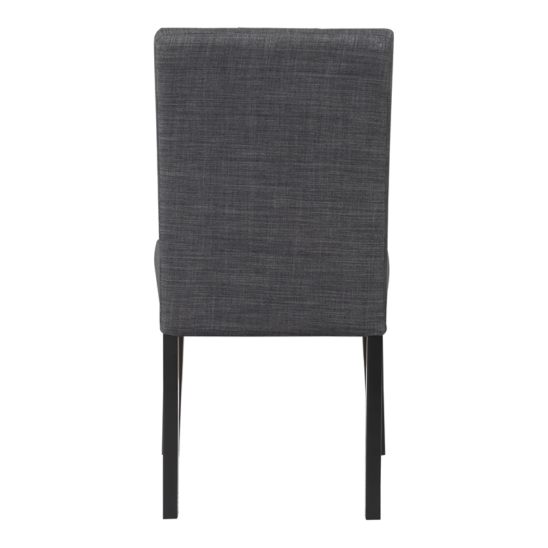 ACME Kusa 5-Piece Wood Dining Set with Engineering Stone Top in Gray and Black