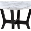 ACME Kusa 5-Piece Wood Dining Set with Engineering Stone Top in Gray and Black