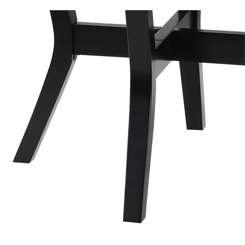ACME Kusa 5-Piece Wood Dining Set with Engineering Stone Top in Gray and Black
