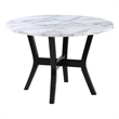 ACME Kusa 5-Piece Wood Dining Set with Engineering Stone Top in Gray and Black