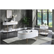 ACME Daveigh Contemporary Wooden/Metal Coffee Table in White High Gloss and Gold