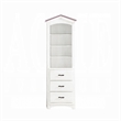 ACME Tree House Transitional Wooden Bookcase Cabinet in Pink and White