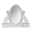ACME Flora Contemporary Wooden Mirror with 2 Jewelry Drawers in White