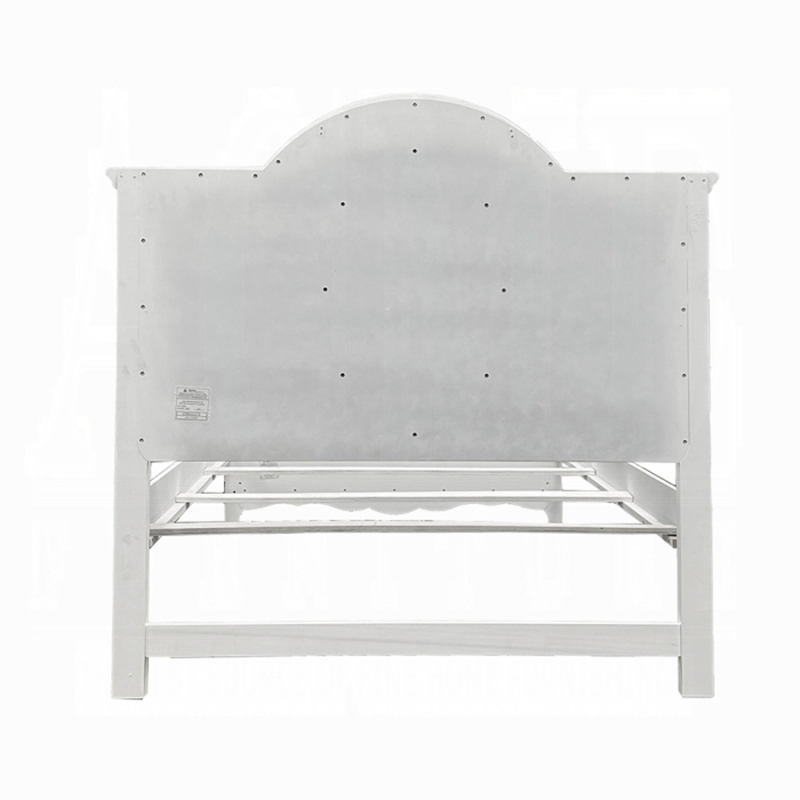 ACME Flora Contemporary Wooden Full Bed with 2 Drawers in White