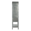 ACME Ogden Transitional Aluminum and Rattan Bookcase with Two Doors in Aluminum