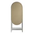 ACME Ogden Transitional Aluminum and Rattan Bookcase with Two Doors in Aluminum