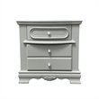 ACME Flora Transitional Wooden Nightstand with 2 Drawers in Gray