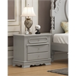 ACME Flora Transitional Wooden Nightstand with 2 Drawers in Gray