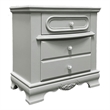 ACME Flora Transitional Wooden Nightstand with 2 Drawers in Gray