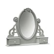 ACME Flora Transitional Wooden Mirror with Jewelry Drawers in Gray
