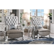 ACME Dresden Fabric Upholstered Chair with Pillow in Bone White